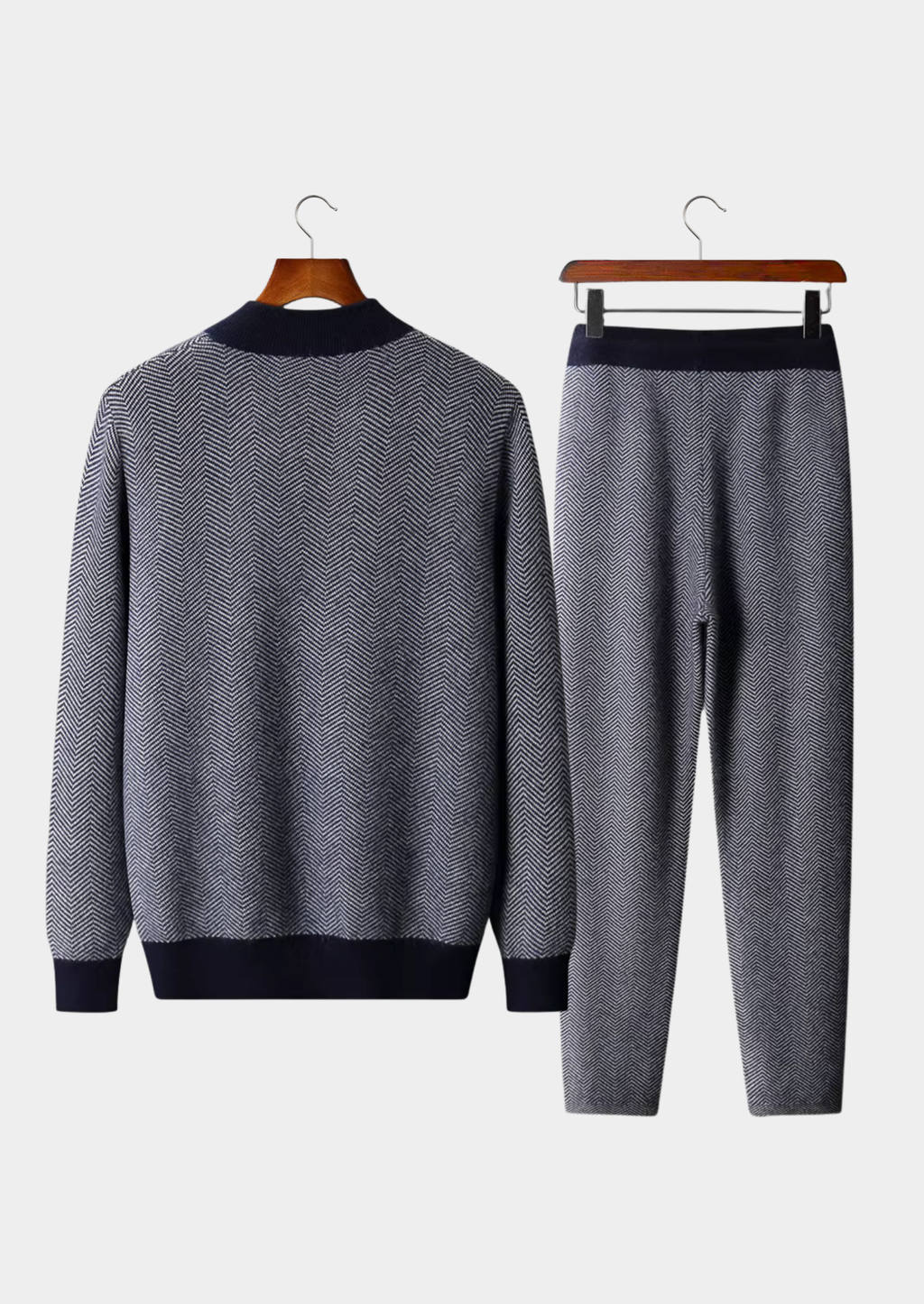 100% MERINO WOOL PATTERNED SET